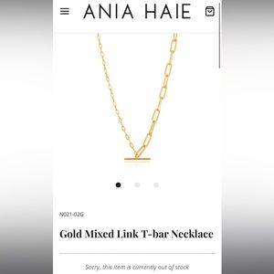 Anna Haie Link T-Bar Gold Necklace - NWOT - Sold Out!